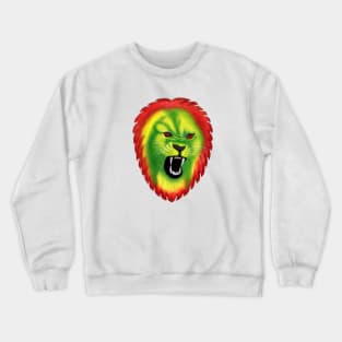 Colourful Angry Lion Head Crewneck Sweatshirt